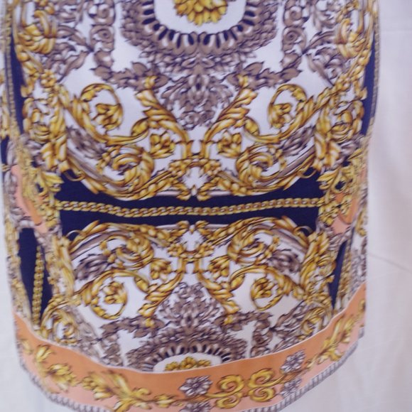 Laundry by Shelli Segal Versace Style Strapless Cotton Dress- Sz. 2 - Picture 3 of 6